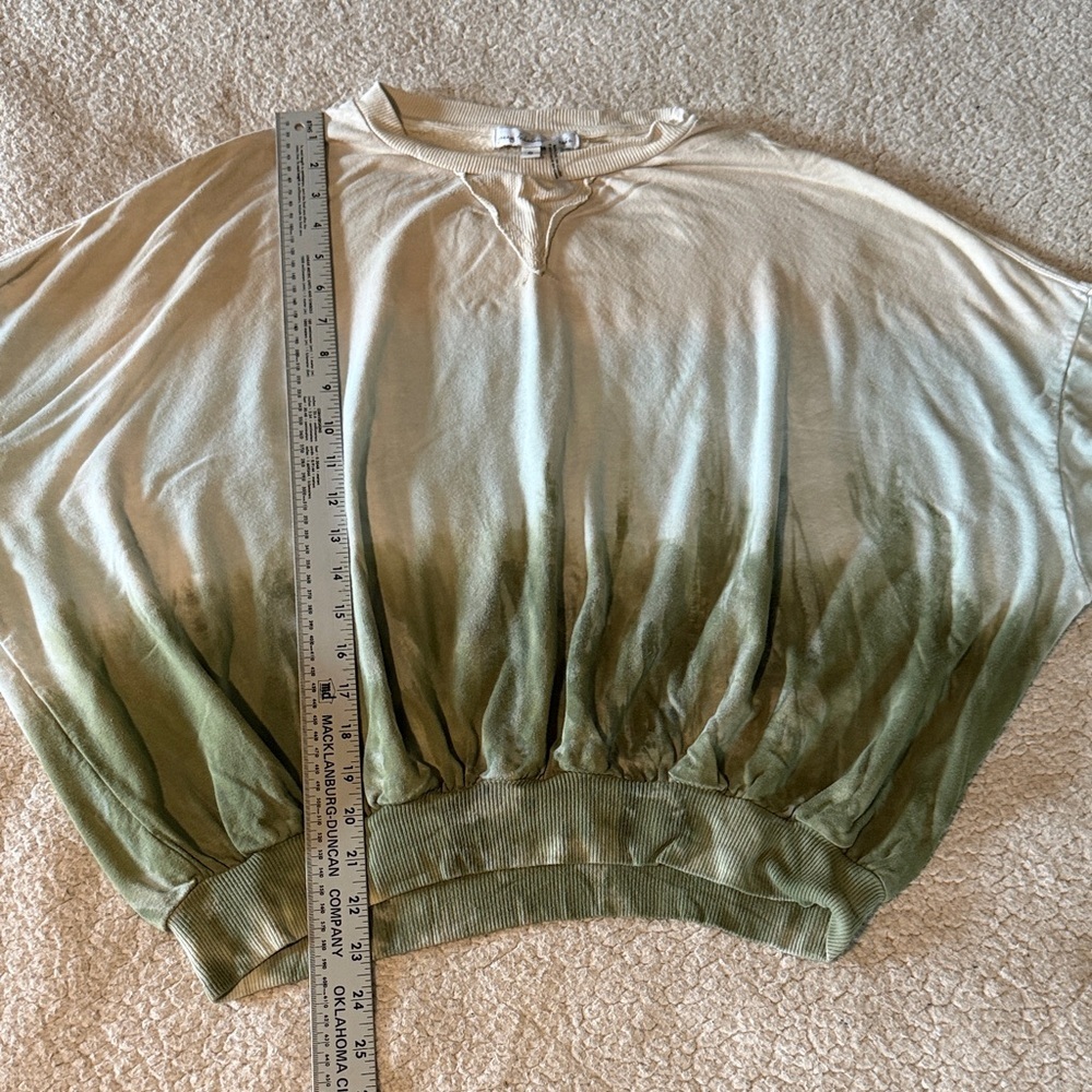 Young Fabulous & Broke Olive and Beige Ombre Sweatshirt Small - Picture 6 of 7